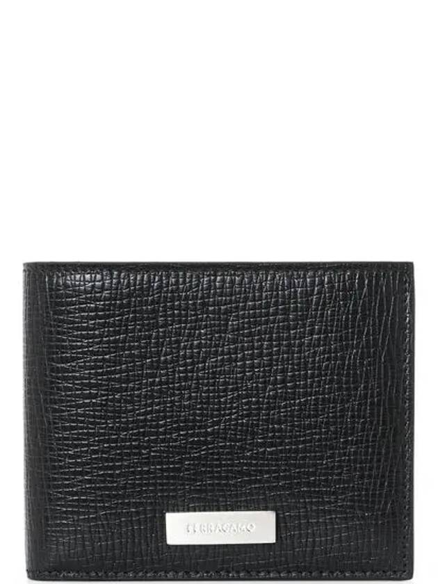 Custom Metal Plate Half Wallet Black - SALVATORE FERRAGAMO - BALAAN 2