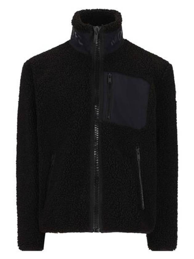 Men's Sagrek Shearling Fleece Zip-Up Jacket Black - MOOSE KNUCKLES - BALAAN 2