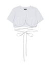 Le Baci Gathered Bra Short Sleeve T-Shirt White - JACQUEMUS - BALAAN 2