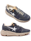 White Star Print Nylon Low Top Sneakers Dark Blue - GOLDEN GOOSE - BALAAN 3