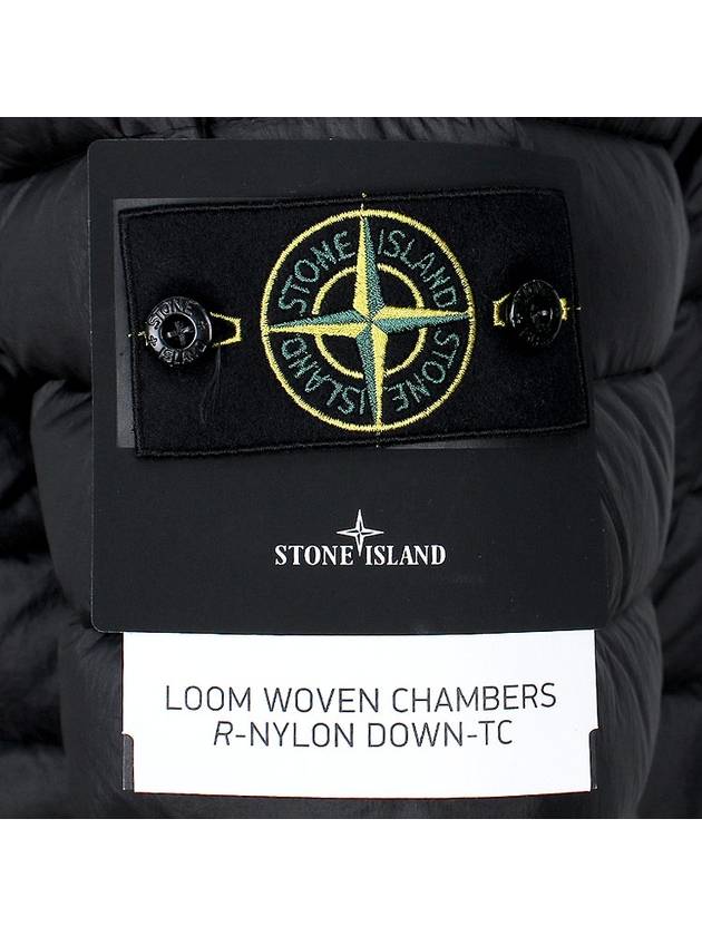 Loom Woven Chambers Recycled Nylon Down Padding Black - STONE ISLAND - BALAAN 7