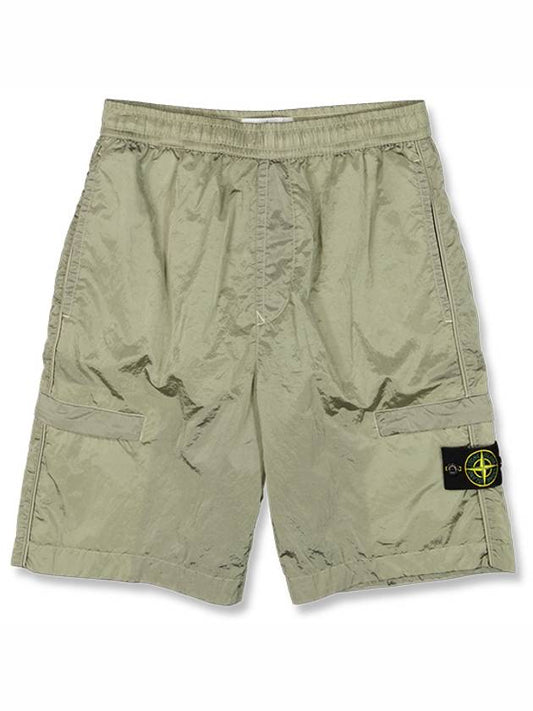 Men's Wappen Patch Nylon Shorts Light Green - STONE ISLAND - BALAAN 2