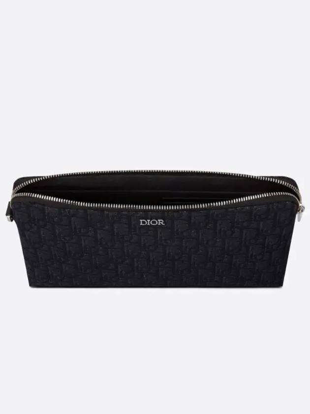 Oblique Jacquard Strap Clutch Bag Black - DIOR - BALAAN 5