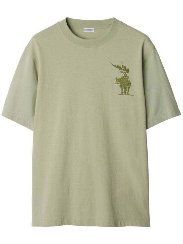 EKD Cotton Short Sleeve T-Shirt Sage Green - BURBERRY - BALAAN 1