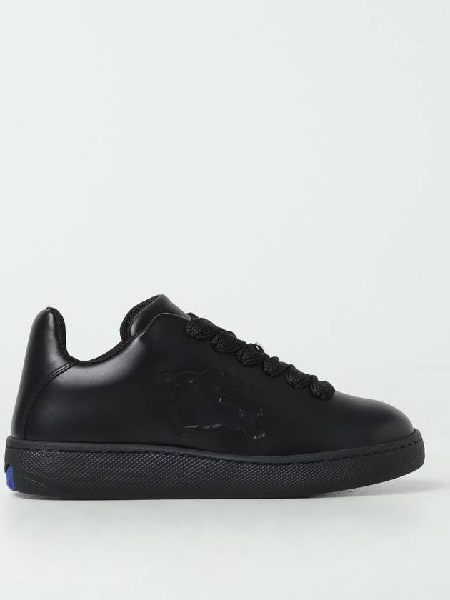 EKD Embossed Logo Leather Low-Top Sneakers Black - BURBERRY - BALAAN 2