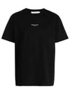 Logo Cotton Short Sleeve T-Shirt Black - MAISON KITSUNE - BALAAN.