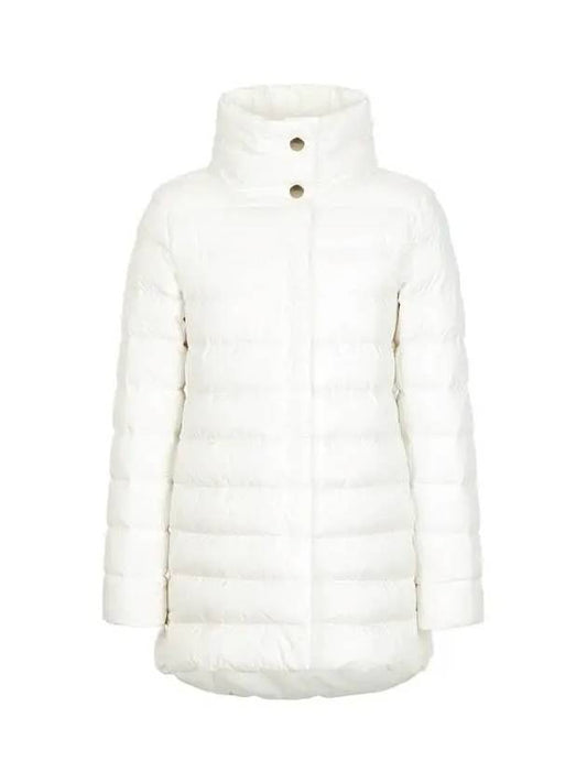 Women s Hidden Snap Button Goose Down Padded Coat White 270180 - HERNO - BALAAN 1