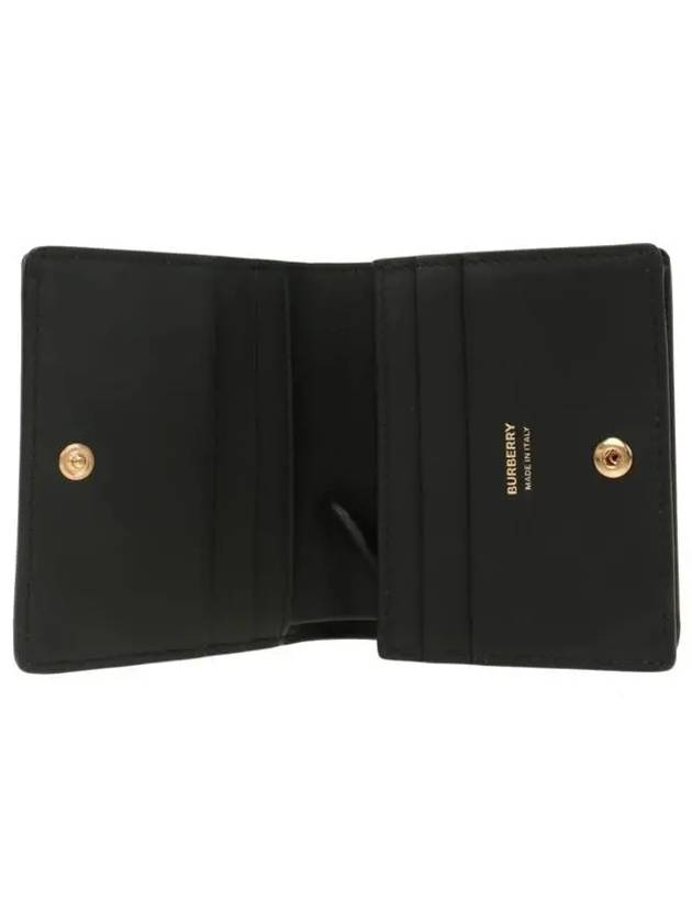 TB Grainy Leather Half Wallet Black - BURBERRY - BALAAN 5