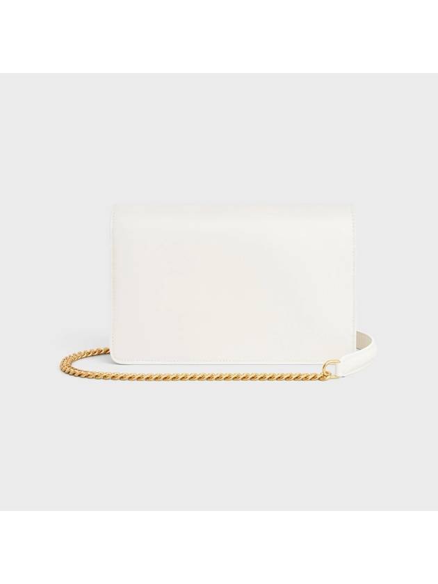 Margot Chain Wallet Shiny Calfskin White - CELINE - BALAAN 4