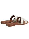 Oran H Cut Out Slippers Blanc - HERMES - BALAAN 3