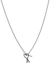 Heart Logo Chain Metal Necklace Silver - AMI - BALAAN 1