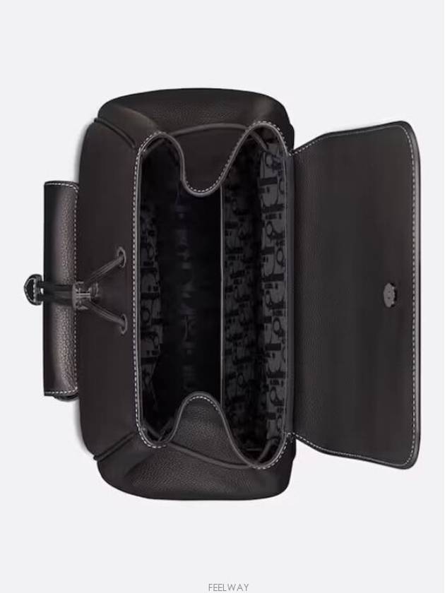 Saddle Grained Calfskin Backpack Black - DIOR - BALAAN 5