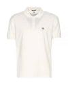 Men's Embroidered Logo Cotton Polo Shirt White - CP COMPANY - BALAAN 2