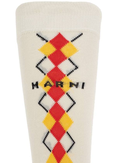 Marni Socks With Logo, Women's, Cream - MARNI - BALAAN 2