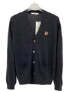 Fox Head Patch Classic Cardigan Anthracite - MAISON KITSUNE - BALAAN 3