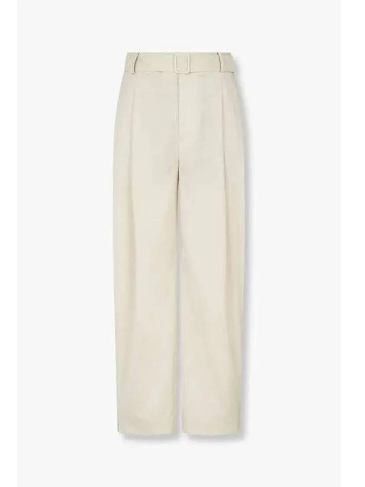 Men s two tuck pleated belted wool pants light beige 271858 - EMPORIO ARMANI - BALAAN 1