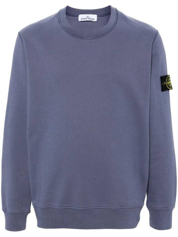 Compass Patch Cotton Sweatshirt Light Blue - STONE ISLAND - BALAAN 1