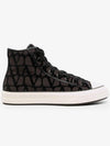 Toile Iconographe High Top Sneakers Brown - VALENTINO - BALAAN 2