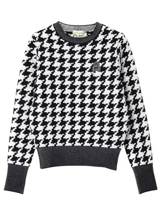 Women s Ever Dogtooth Shorty Sweater Golf Long Sleeve T shirt - MARK & LONA - BALAAN 1