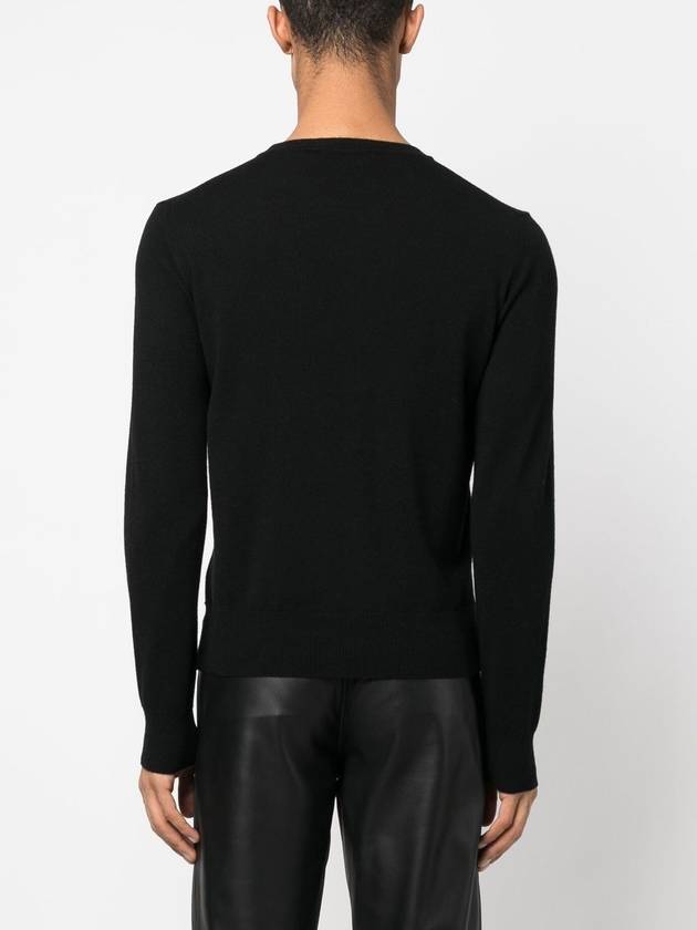 Logo Crew Neck Wool Knit Top Black - VIVIENNE WESTWOOD - BALAAN 6