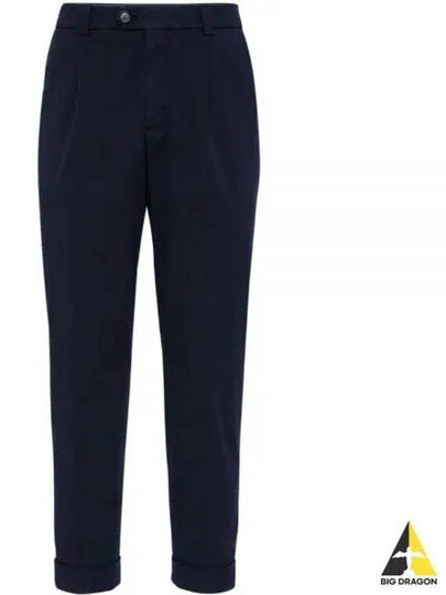 Lace Sure Fit Cotton Straight Pants Blue - BRUNELLO CUCINELLI - BALAAN 2