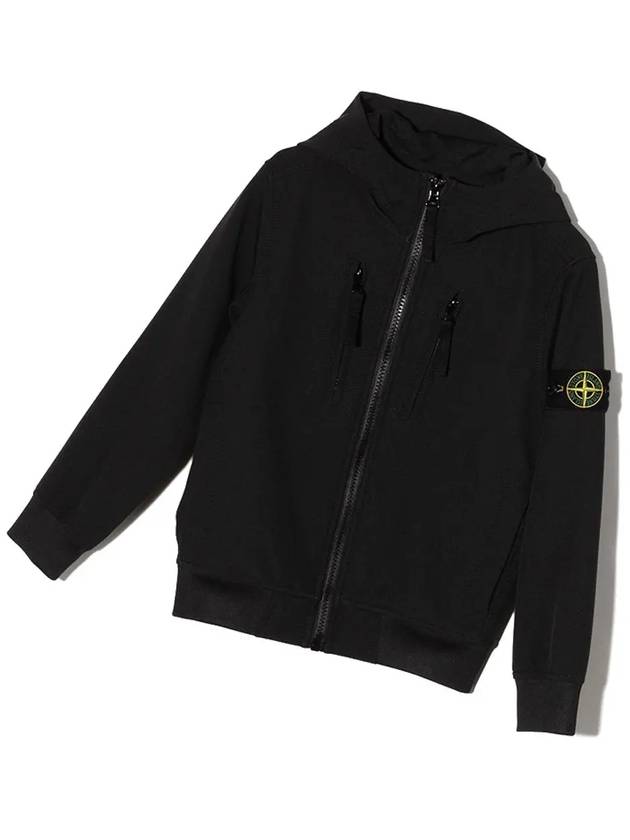 Kids Waffen Patch Hooded Zip up Black 761640134 V0029 - STONE ISLAND - BALAAN 3