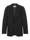 Wool Gabardine Jacket Black - SAINT LAURENT - BALAAN 2