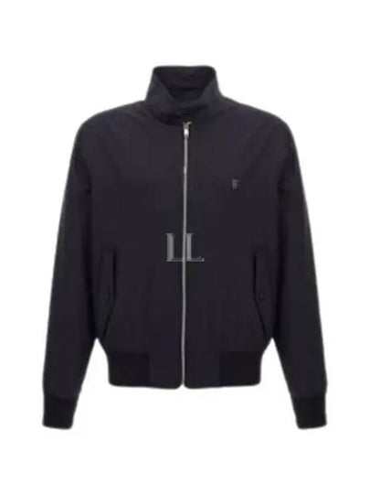 4G Detail Wool Poplin Harrington Zip-Up Jacket Night Blue Navy - GIVENCHY - BALAAN 2