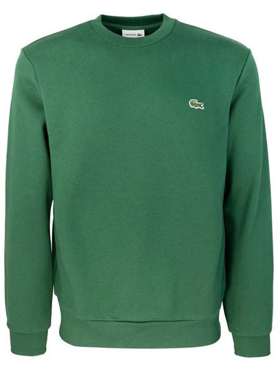 Logo Patch Crew Neck Sweatshirt Green - LACOSTE - BALAAN 2