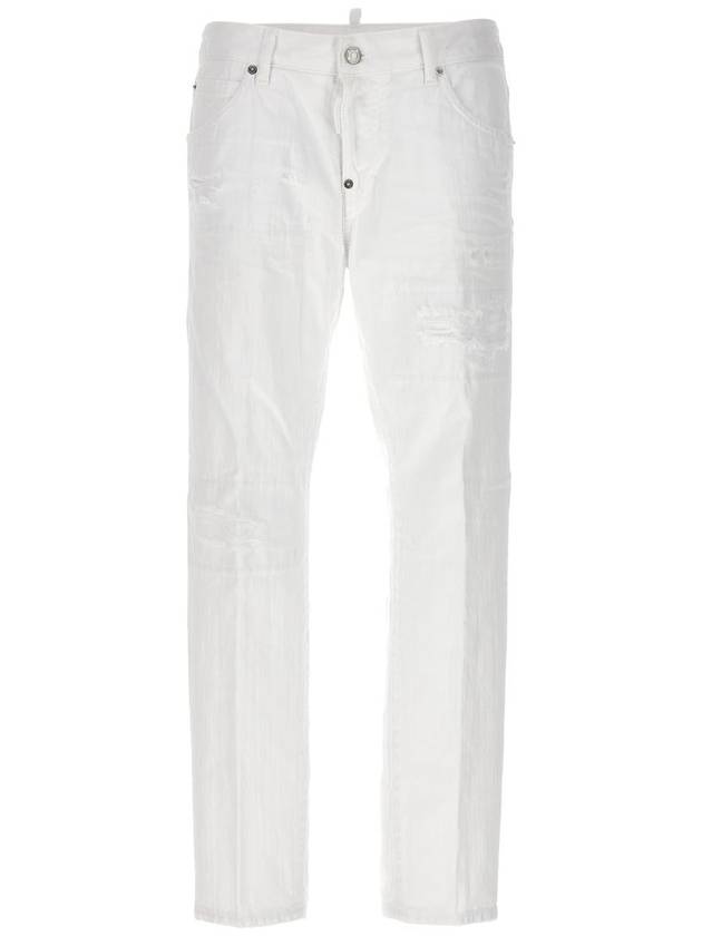 Denim Straight Pants S72LB0702STN833100 White - DSQUARED2 - BALAAN 2