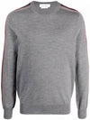 Logo Tape Wool Knit Top Grey - ALEXANDER MCQUEEN - BALAAN 2