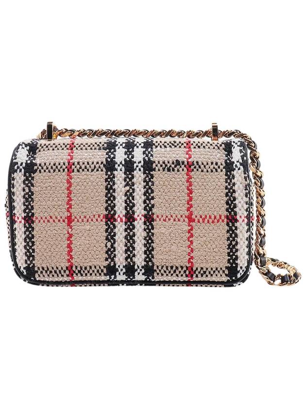 TB Logo Check Bouclé Mini Lola Cross Bag Beige - BURBERRY - BALAAN 4