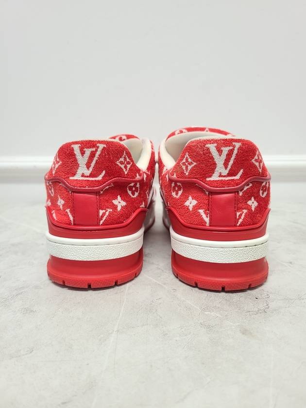 Red Monogram Velvet Trainer Sneakers 6 - LOUIS VUITTON - BALAAN 6