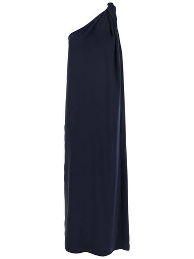 Blue One-Shoulder Long Dress In Tech Fabric Woman - P.A.R.O.S.H. - BALAAN 1