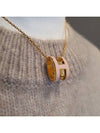 Mini Pop H Pendant Necklace Gold Rose Dragee - HERMES - BALAAN 8