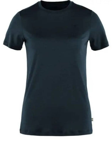 24 Women s Abisko Wool Short Sleeve Dark Navy 84101555 SS W - FJALL RAVEN - BALAAN 1