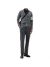 Men's Sustainable Classic Diagonal Wool Cardigan Medium Grey - THOM BROWNE - BALAAN 10