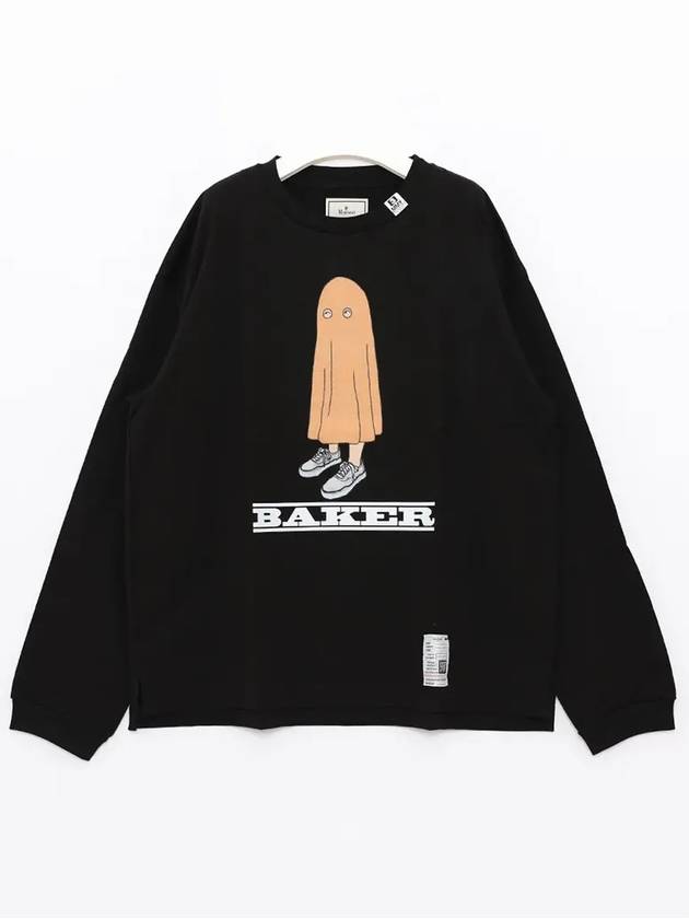 Maison MAISON Baker Printed Long Sleeve T-Shirt Black - MIHARA YASUHIRO - BALAAN 3