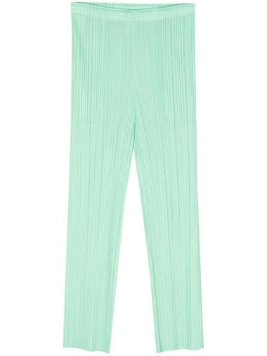 Pleats Straight Pants Mint - ISSEY MIYAKE - BALAAN 1