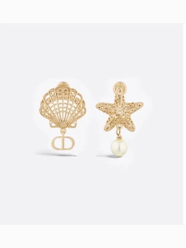 Cabinet De Curiosités Finish Metal Resin Pearl Earrings Gold - DIOR - BALAAN 3