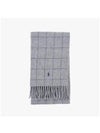 PC0743 021 Pony Windowpane Plaid Check Reversible Fringe Muffler - POLO RALPH LAUREN - BALAAN 2