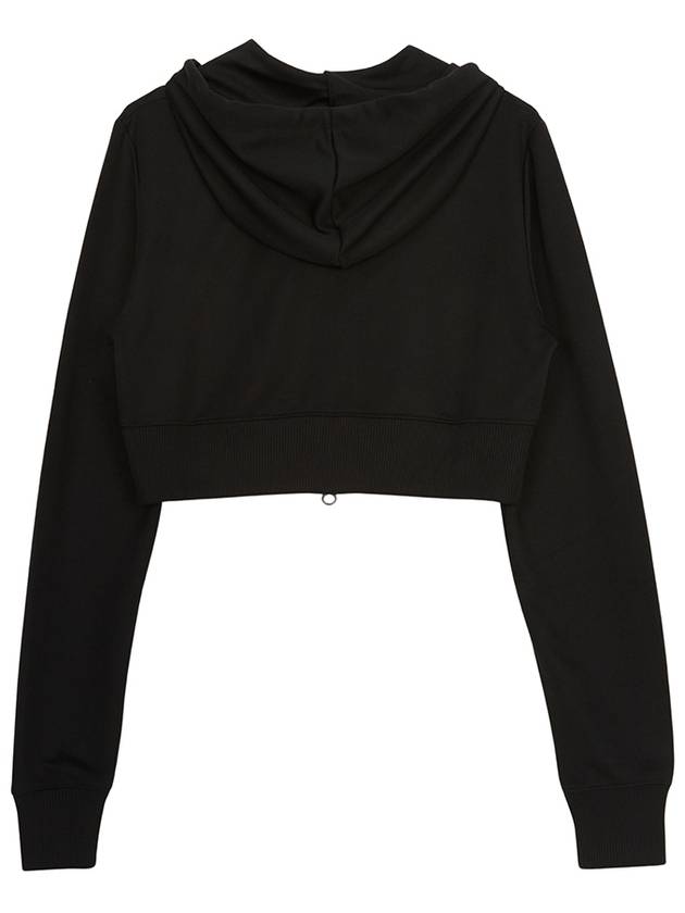 Courr ges 323JVE051JS0091 BLACK Women s Crop Hooded Zip up - COURREGES - BALAAN 2