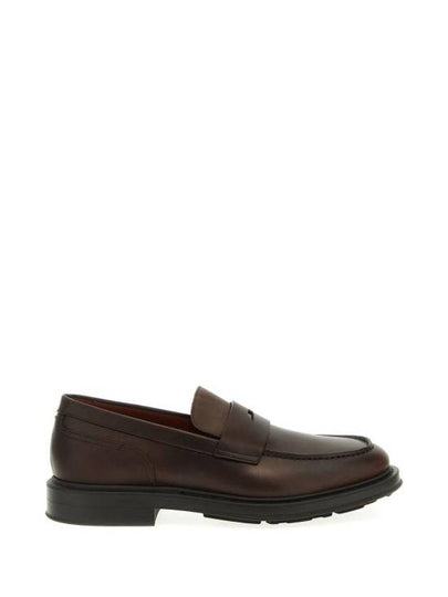 Travis Penny Leather Loafers Dark Brown - LORO PIANA - BALAAN 2