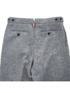 Wool Straight Pants Grey - THOM BROWNE - BALAAN 7