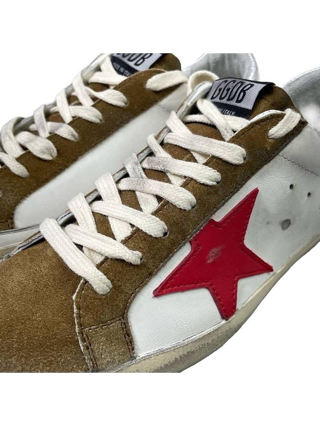 Superstar Low Top Sneakers Red Silver Brown White - GOLDEN GOOSE - BALAAN 5