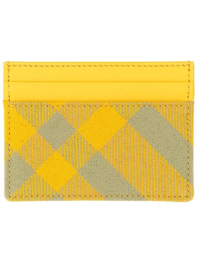 Check Card Wallet Yellow - BURBERRY - BALAAN 3