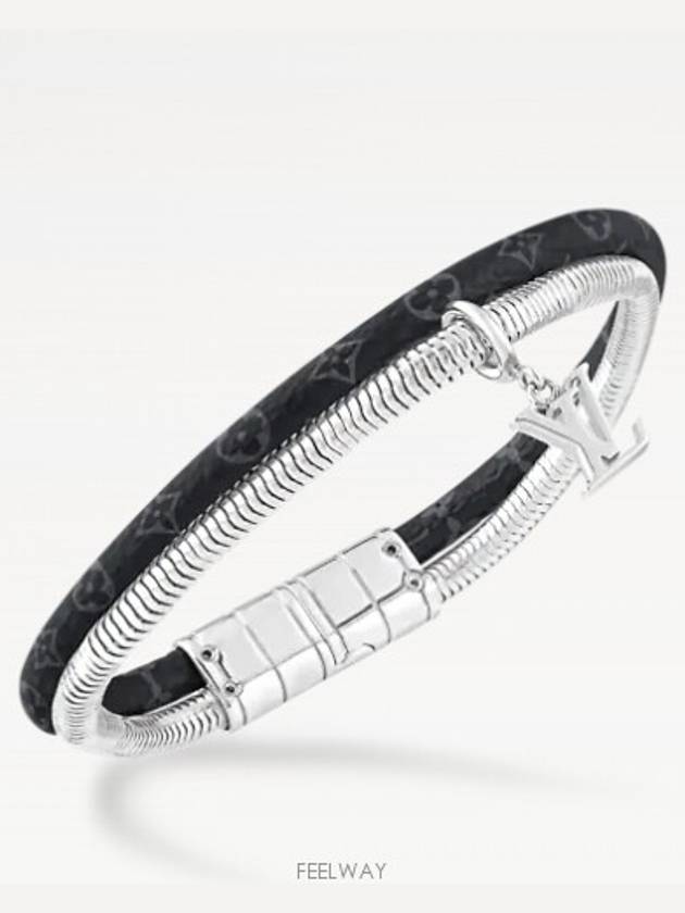 Monogram Swirl Bracelet Silver Black - LOUIS VUITTON - BALAAN 3