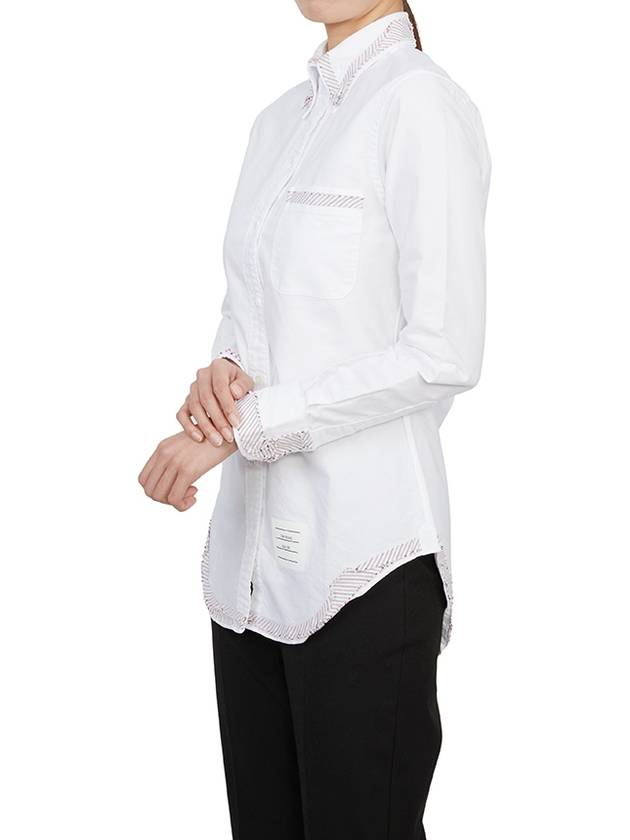 Oxford Lavoration Trim Classic Shirt White - THOM BROWNE - BALAAN 8