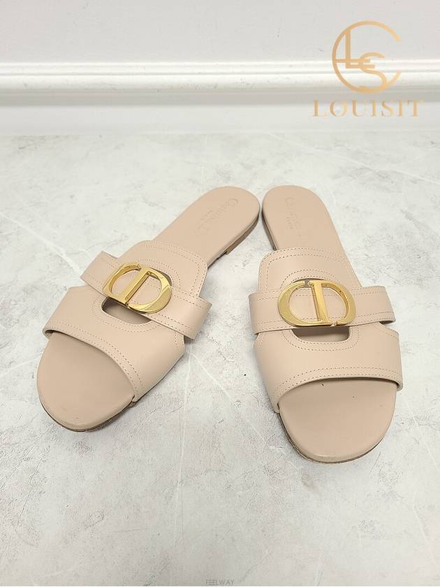 Used luxury goods Lewis It 38 5 Beige CD Logo Montaine 30 Slipper Mule - DIOR - BALAAN 2