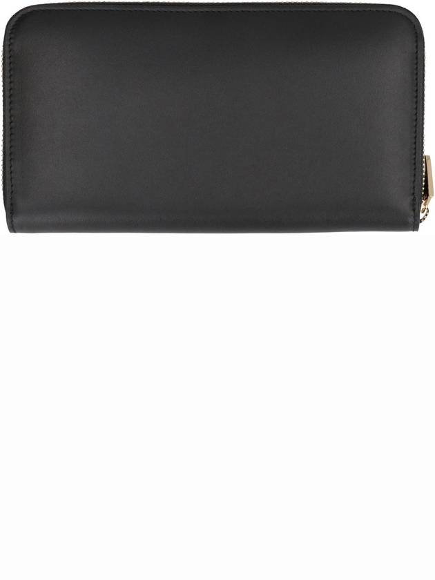 DG logo zipper calfskin long wallet black - DOLCE&GABBANA - BALAAN 4